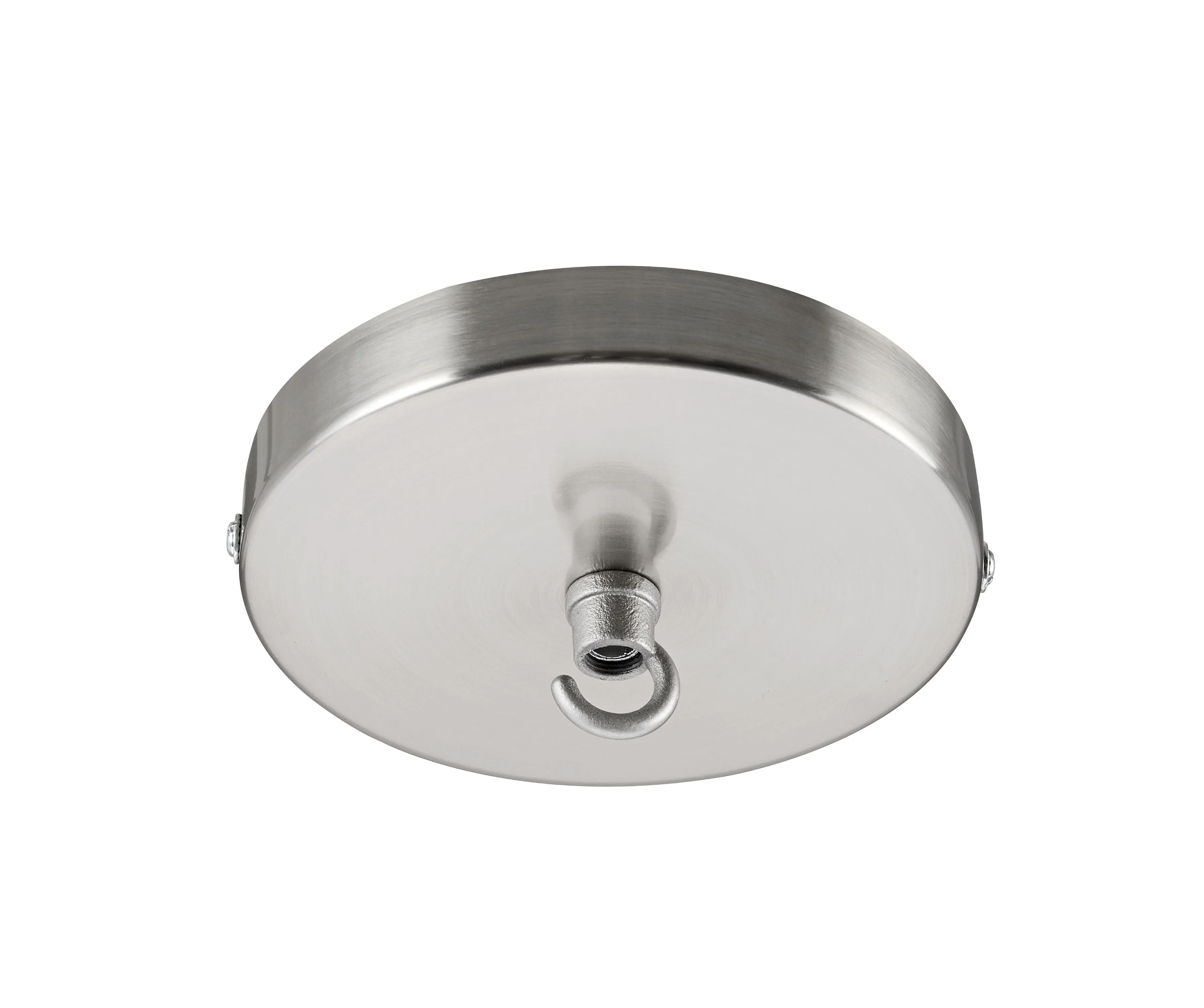 # 21510-4X Contemporary Chandelier Fixture Canopy Kit, 4-3/4" Diameter with Hook, 7/16" Center Hole, Brushed Nickel, 1 Sets/Pack