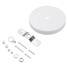 # 21517-2X Contemporary Fixture Canopy Kit, 4-3/4" Diameter with Loop, 7/16" Center Hole, Matte White, 1 Sets/Pack