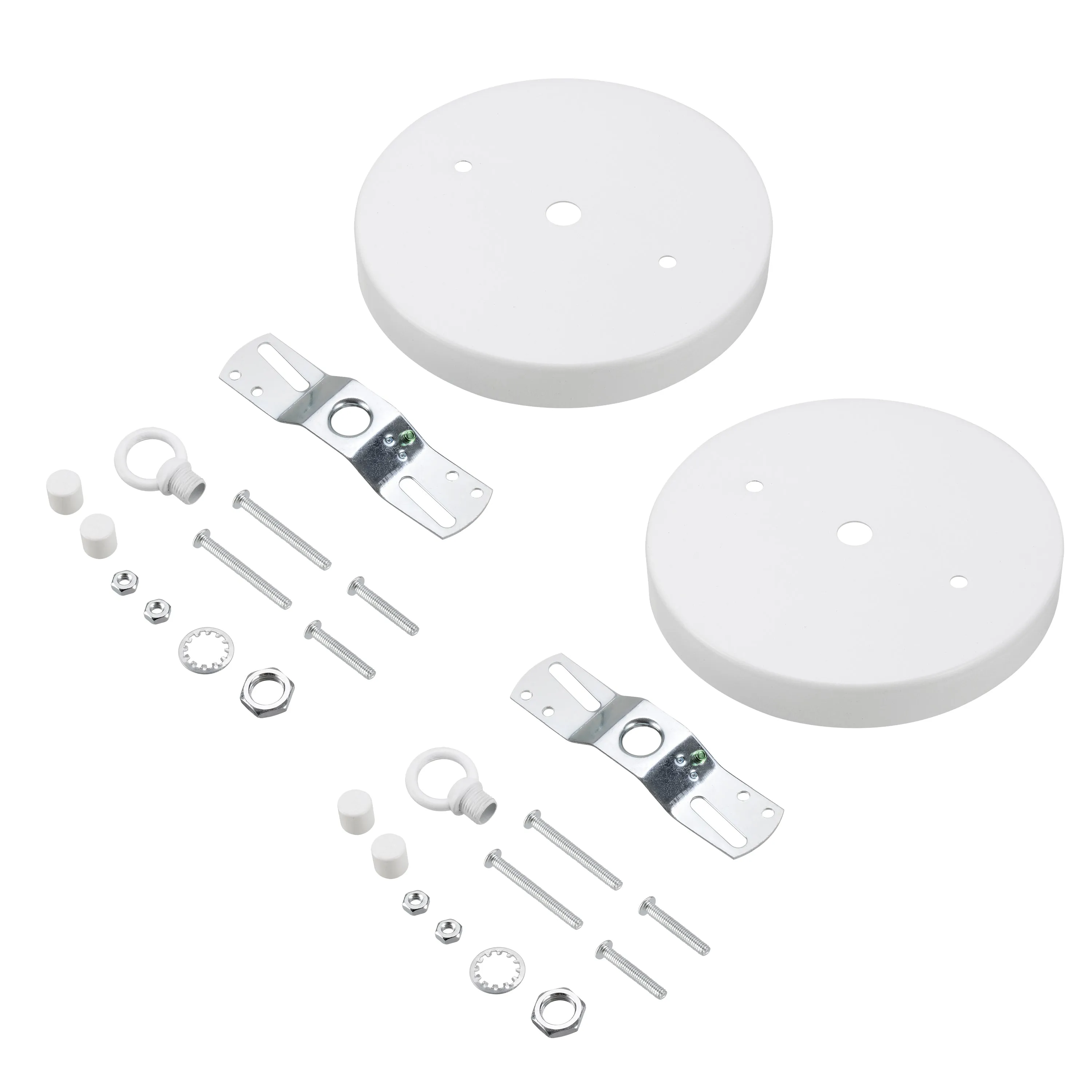 # 21517-2X Contemporary Fixture Canopy Kit, 4-3/4" Diameter with Loop, 7/16" Center Hole, Matte White, 1 Sets/Pack