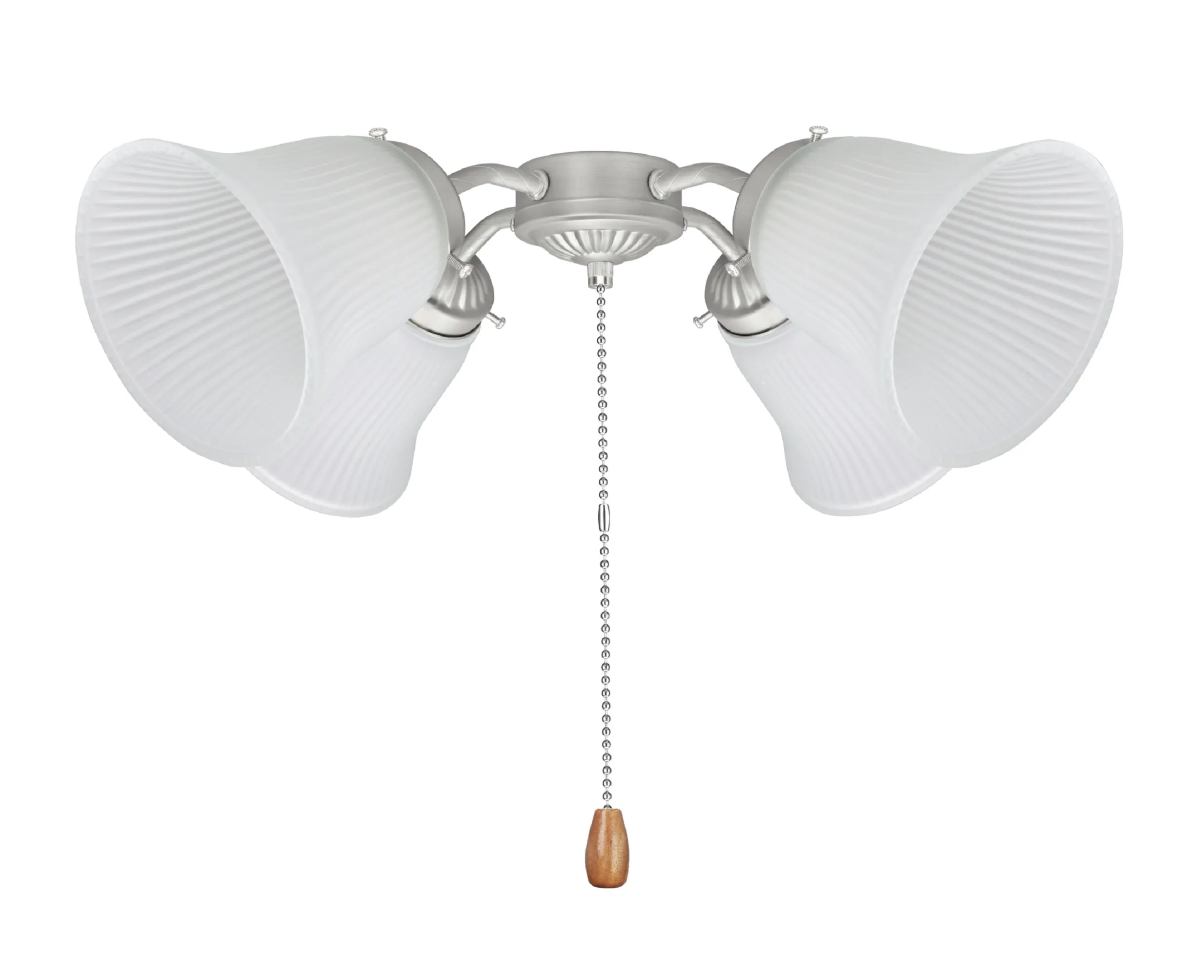 # 23036-4 Transitional Style Replacement Frosted Ribbed Glass Shade, 2 1/4" Fitter Size, 4 5/8" high x 4 3/4" diameter, 4 Pack