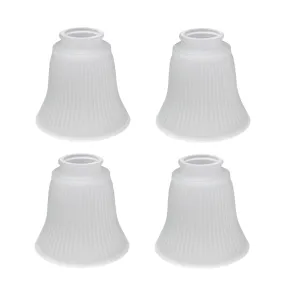 # 23036-4 Transitional Style Replacement Frosted Ribbed Glass Shade, 2 1/4" Fitter Size, 4 5/8" high x 4 3/4" diameter, 4 Pack