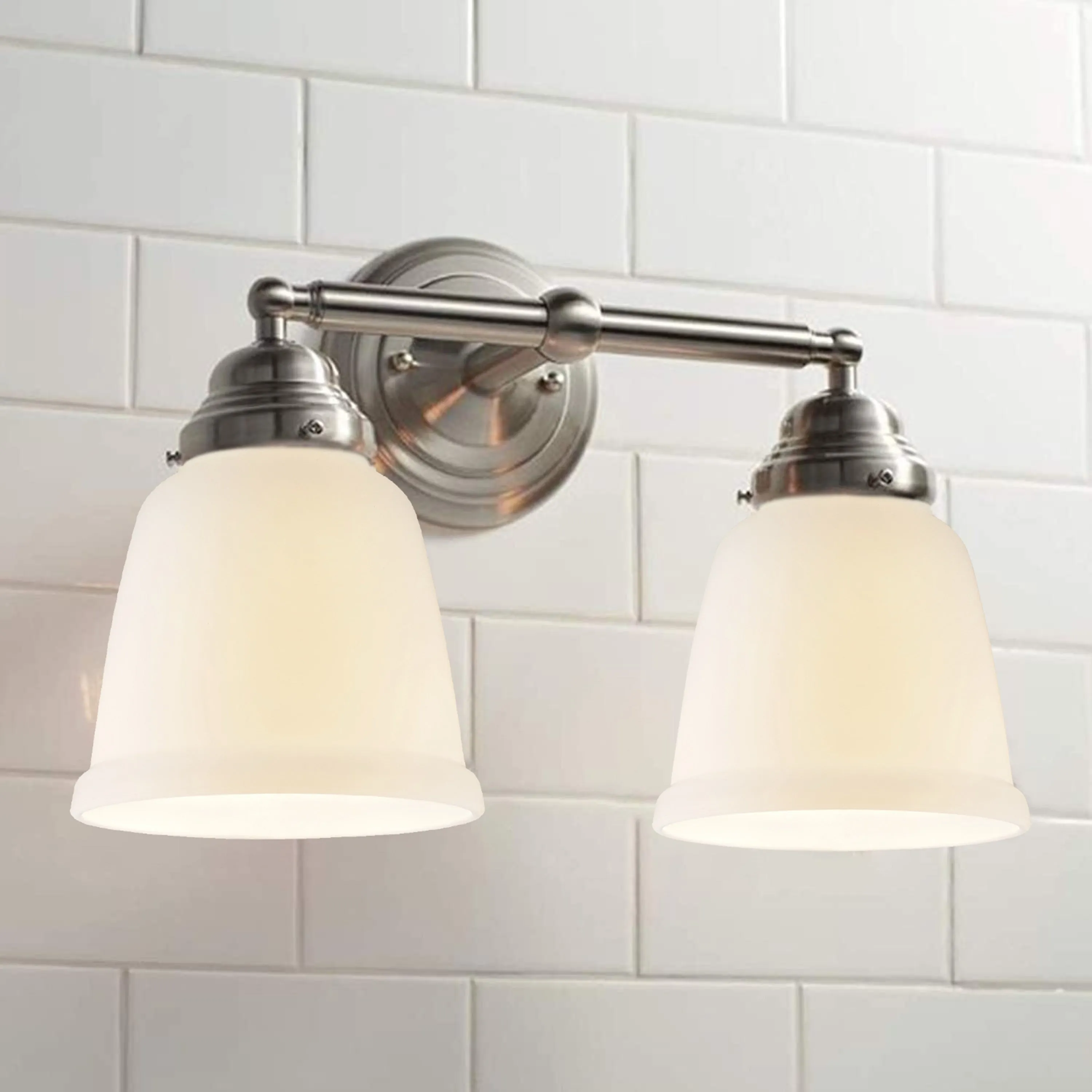 # 23036-4 Transitional Style Replacement Frosted Ribbed Glass Shade, 2 1/4" Fitter Size, 4 5/8" high x 4 3/4" diameter, 4 Pack