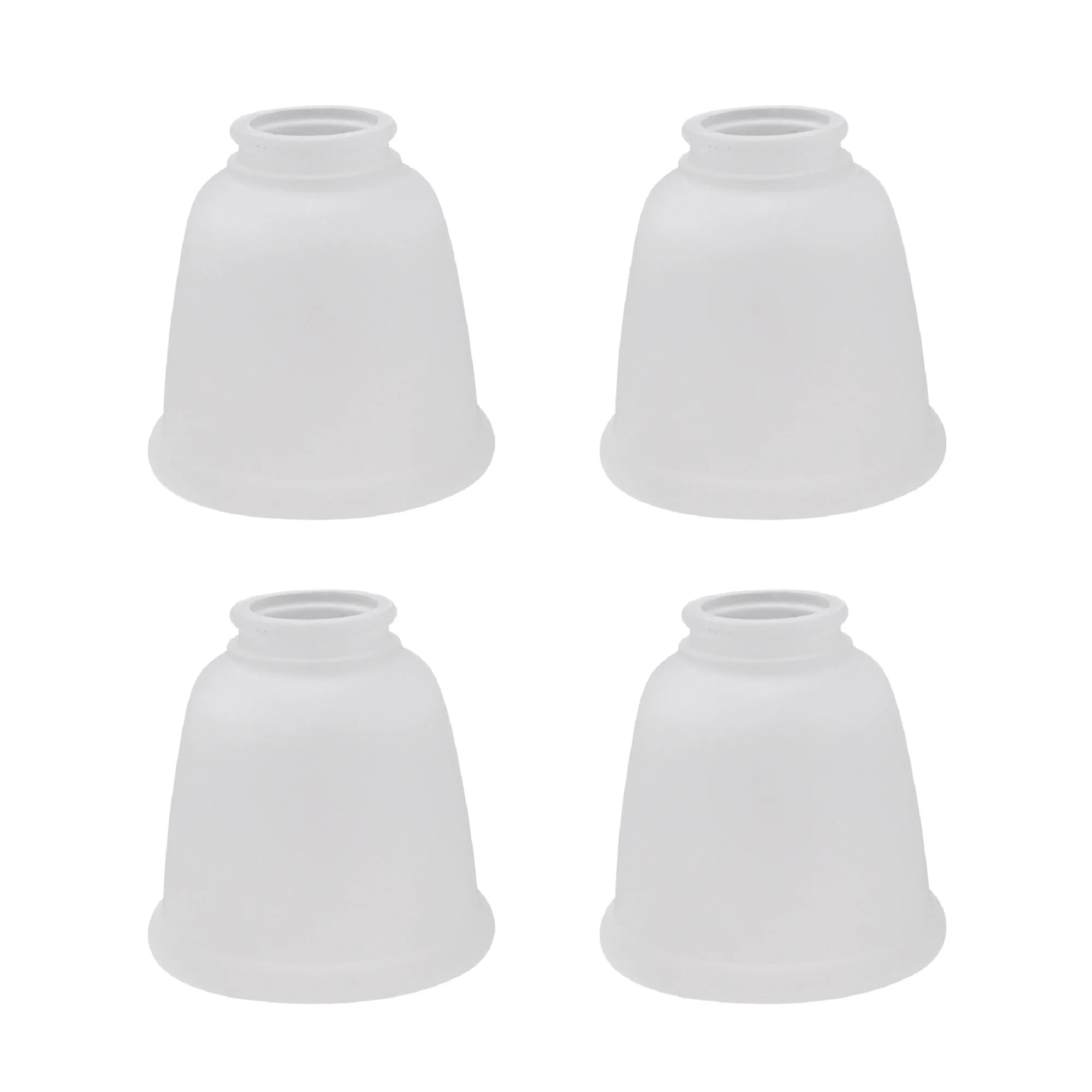 # 23045-4 Transitional Style Bell Shaped Frosted Replacement Glass Shade, 2-1/8" Fitter Size, 4-5/8" high x 4-5/8" diameter, 4 Pack