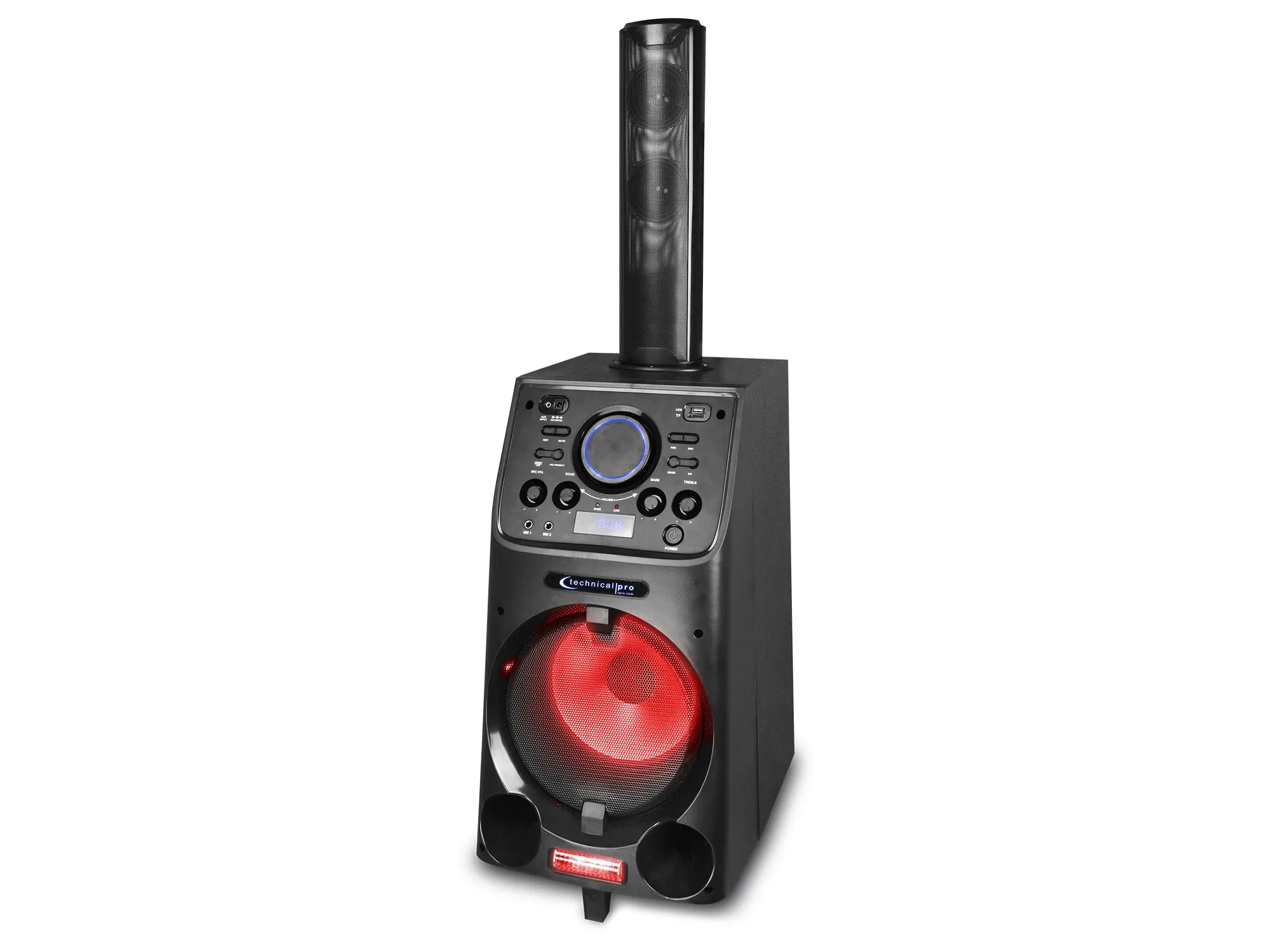 10'' Portable PA System with Rechargeable Battery & Wireless VHF Handheld Microphone