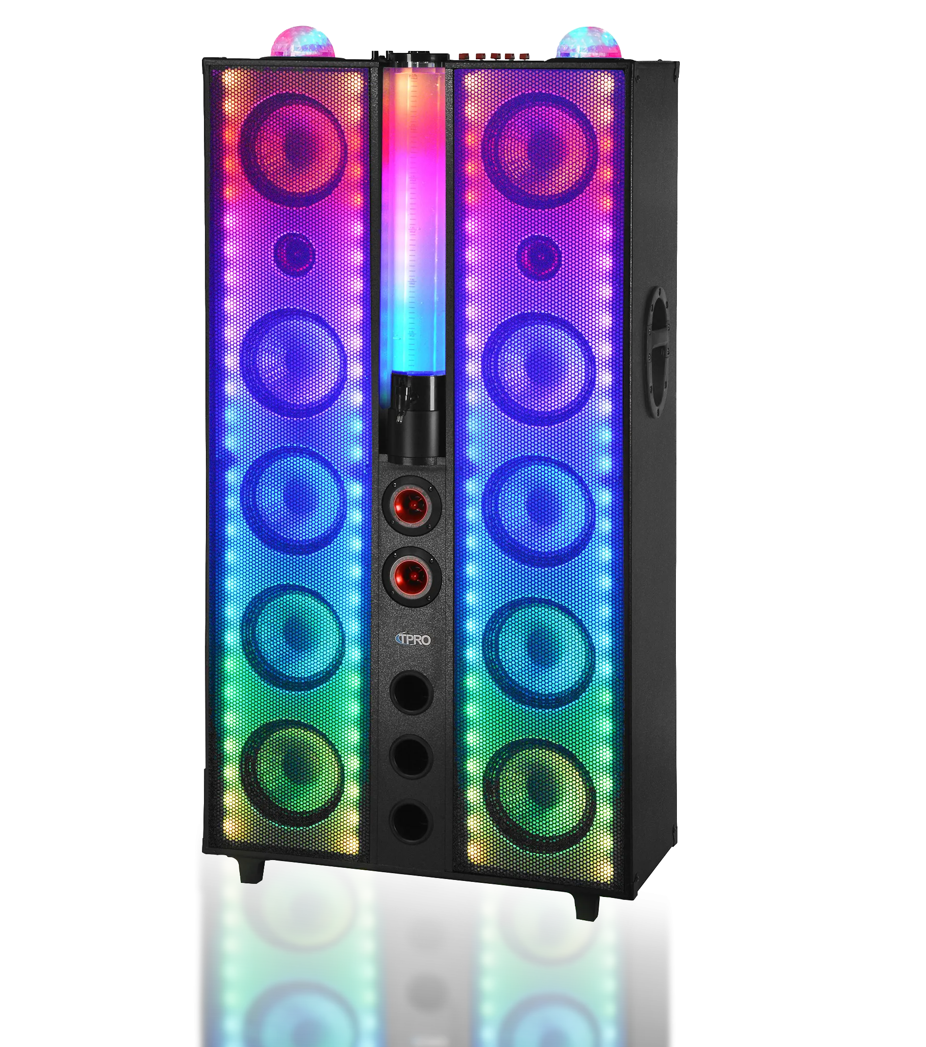 10 x 8" LED Bluetooth Party Speaker with Beer Dispenser & Wireless Mic