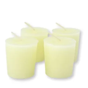 100% Pure Beeswax 15-Hour Votives Ivory Candles Refills (no Cup), Organic Hand Made (Set of 4)