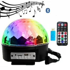 12W bluetooth Voice Control LED Magic Ball Stage Lamp Colorful MP3 Disco with Remote Controller