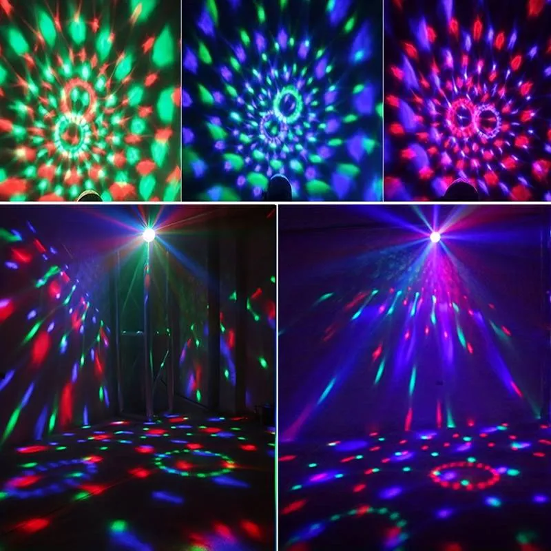 15 Modes Disco Light 9W Sound Activated Party Lights Disco Ball Ripple DJ Flame Lamp Stage Light
