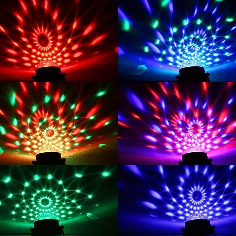 15 Modes Disco Light 9W Sound Activated Party Lights Disco Ball Ripple DJ Flame Lamp Stage Light