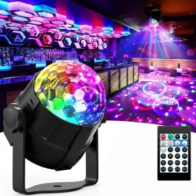 15 Modes Disco Light 9W Sound Activated Party Lights Disco Ball Ripple DJ Flame Lamp Stage Light