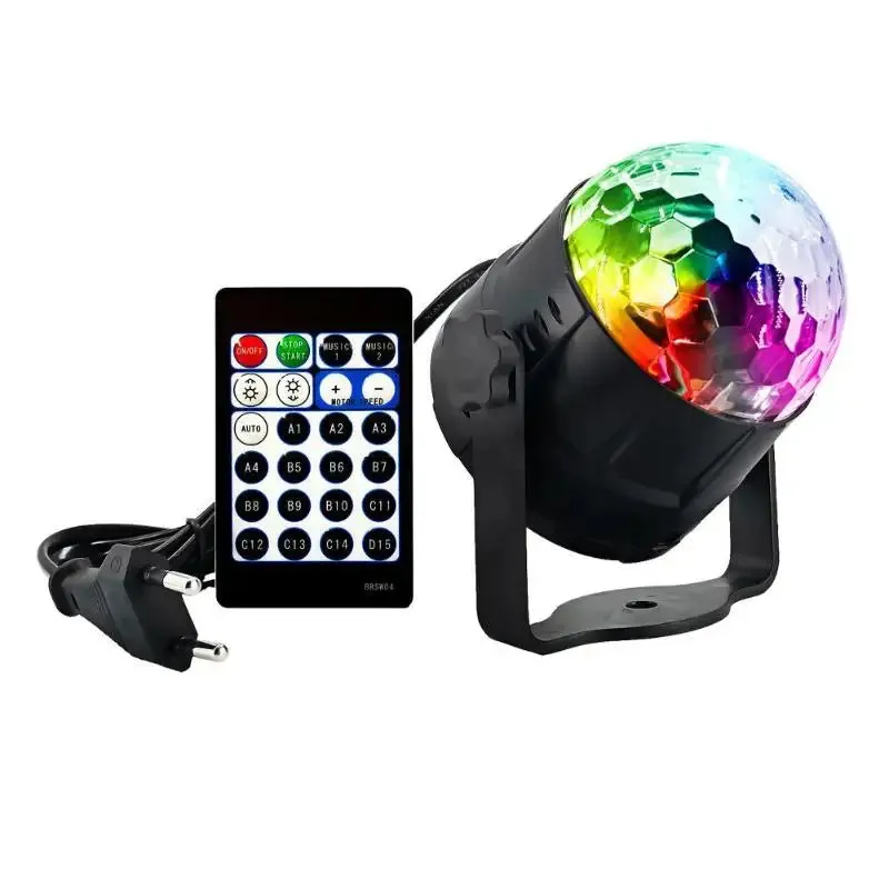 15 Modes Disco Light 9W Sound Activated Party Lights Disco Ball Ripple DJ Flame Lamp Stage Light