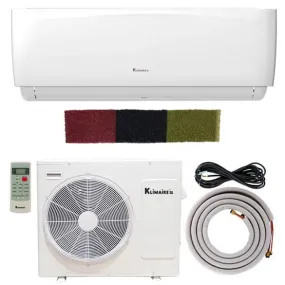 18,000 BTU Klimaire 16.4 SEER Ductless Mini-Split Inverter Air Conditioner Heat Pump WiFi Enabled System With 15 Ft Installation Kit (230 Volt)   Three-In-One Multi-Function Special Add-on Filter