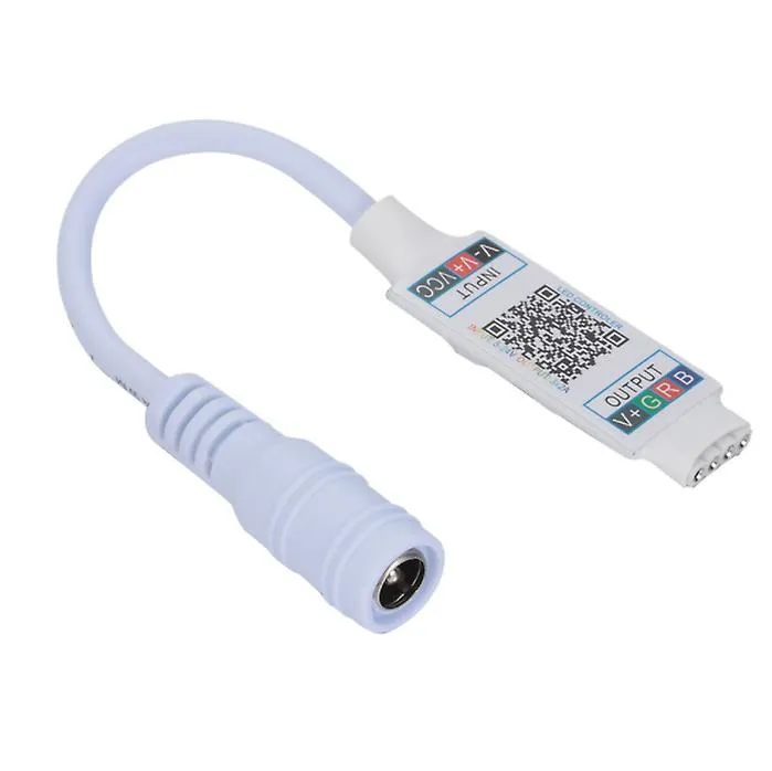 2Pcs white Wifi Mini Rgb Bluetooth Controller, Dc 5v, 12v, 24v, Mini Music Bluetooth AZ12365