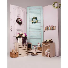 2x3m Colorful Door Studio Backdrop Baby Photoshoot (Design 12) - CLEARANCE