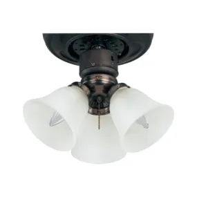 3 Lights E12 Ceiling Fan Light Kit, Bronze Finish