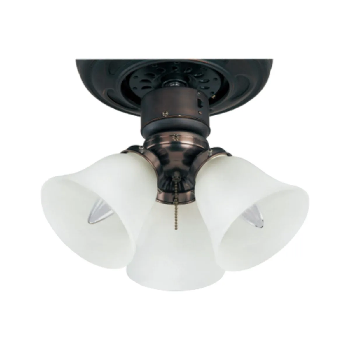 3 Lights E12 Ceiling Fan Light Kit, Bronze Finish