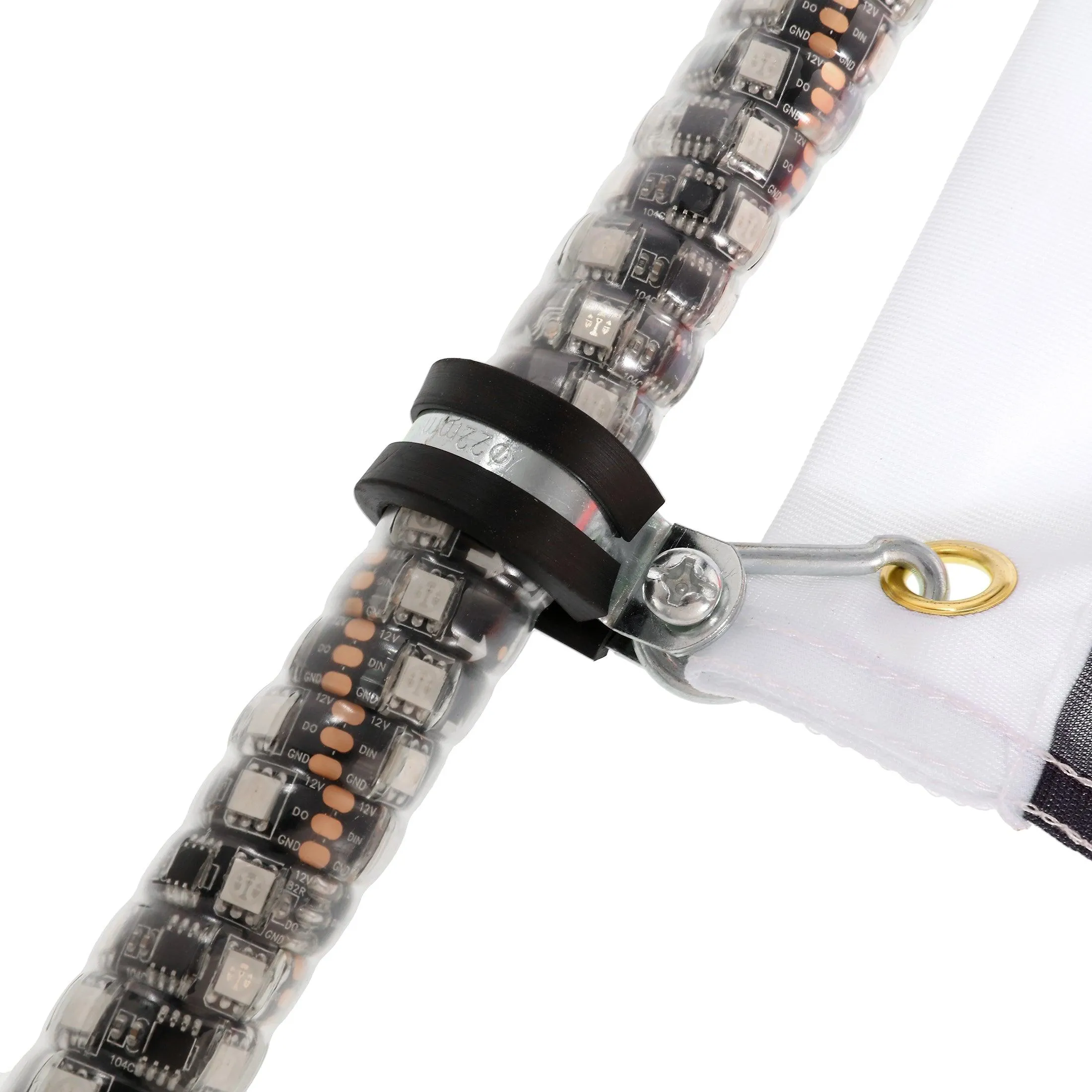 3FT/4FT RGB LED Whip Light with Bluetooth Controlled   Whip Light Mounting Brackets for UTV, ATV, Off-road Vehicle