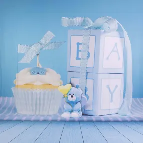 3x4m Blue Birthday Printed Photography Backdrop (Baby Design 3) - CLEARANCE