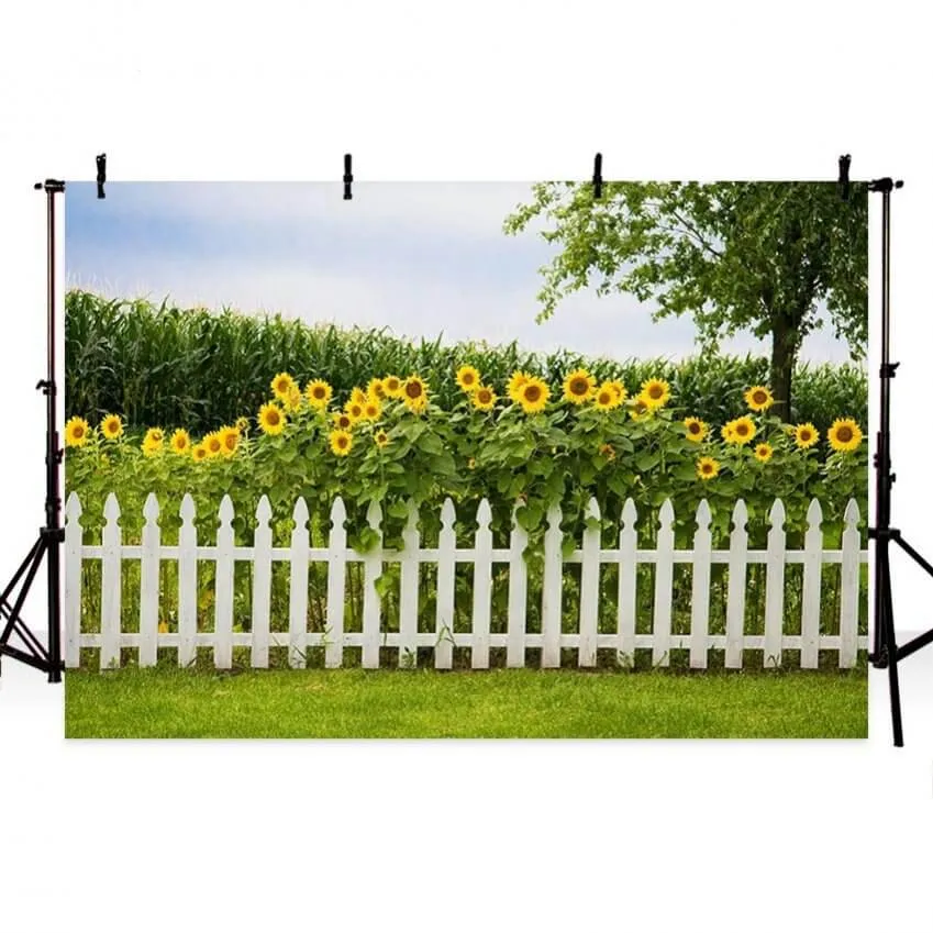 3x4m Green Graden Flower Printed Children's Background (Design 2) - CLEARANCE