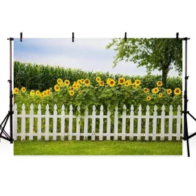 3x4m Green Graden Flower Printed Children's Background (Design 2) - CLEARANCE