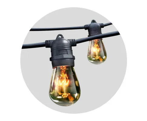47m LED Festoon String Lights Outdoor Christmas Wedding Waterproof Garden Decor