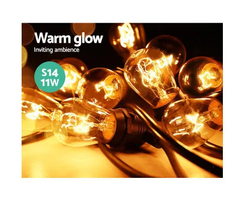 47m LED Festoon String Lights Outdoor Christmas Wedding Waterproof Garden Decor