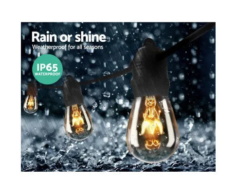 47m LED Festoon String Lights Outdoor Christmas Wedding Waterproof Garden Decor