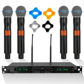 5 Core Wireless Microphones 8 Channel Dynamic Professional UHF Singing Mic System