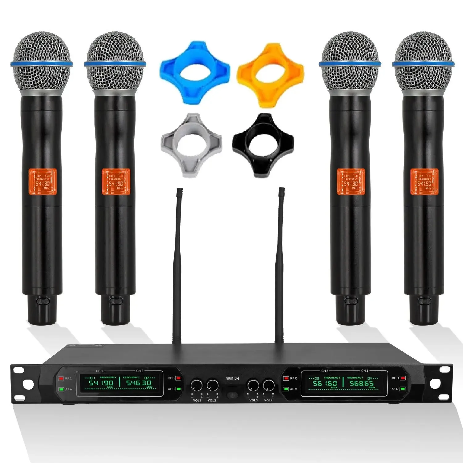 5 Core Wireless Microphones 8 Channel Dynamic Professional UHF Singing Mic System