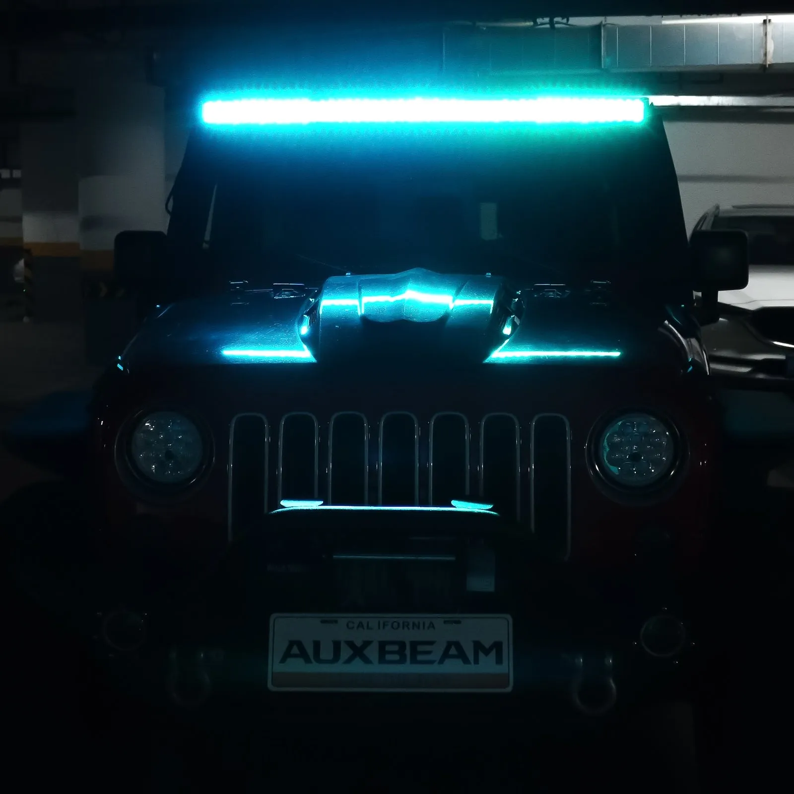 52" V-PRO Series RGBW LED Light Bars   4" LED Pods  52" Windshield Mounting Brackets for 2018-2021 Jeep Wrangler JL