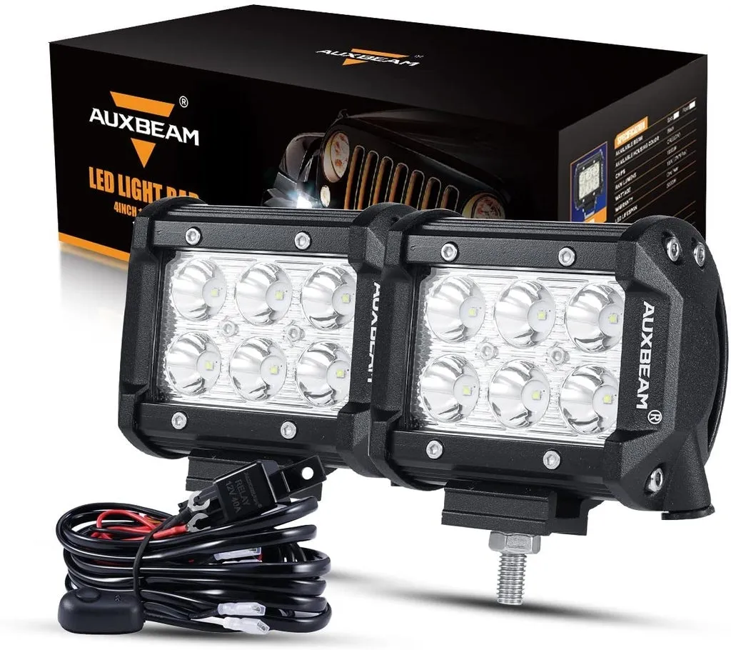 52" V-PRO Series RGBW LED Light Bars   4" LED Pods  52" Windshield Mounting Brackets for 2018-2021 Jeep Wrangler JL