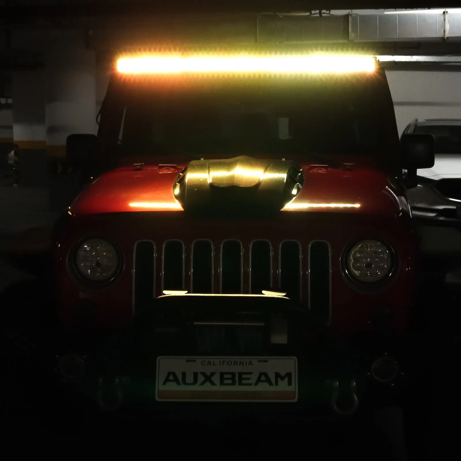 52" V-PRO Series RGBW LED Light Bars   4" LED Pods  52" Windshield Mounting Brackets for 2018-2021 Jeep Wrangler JL