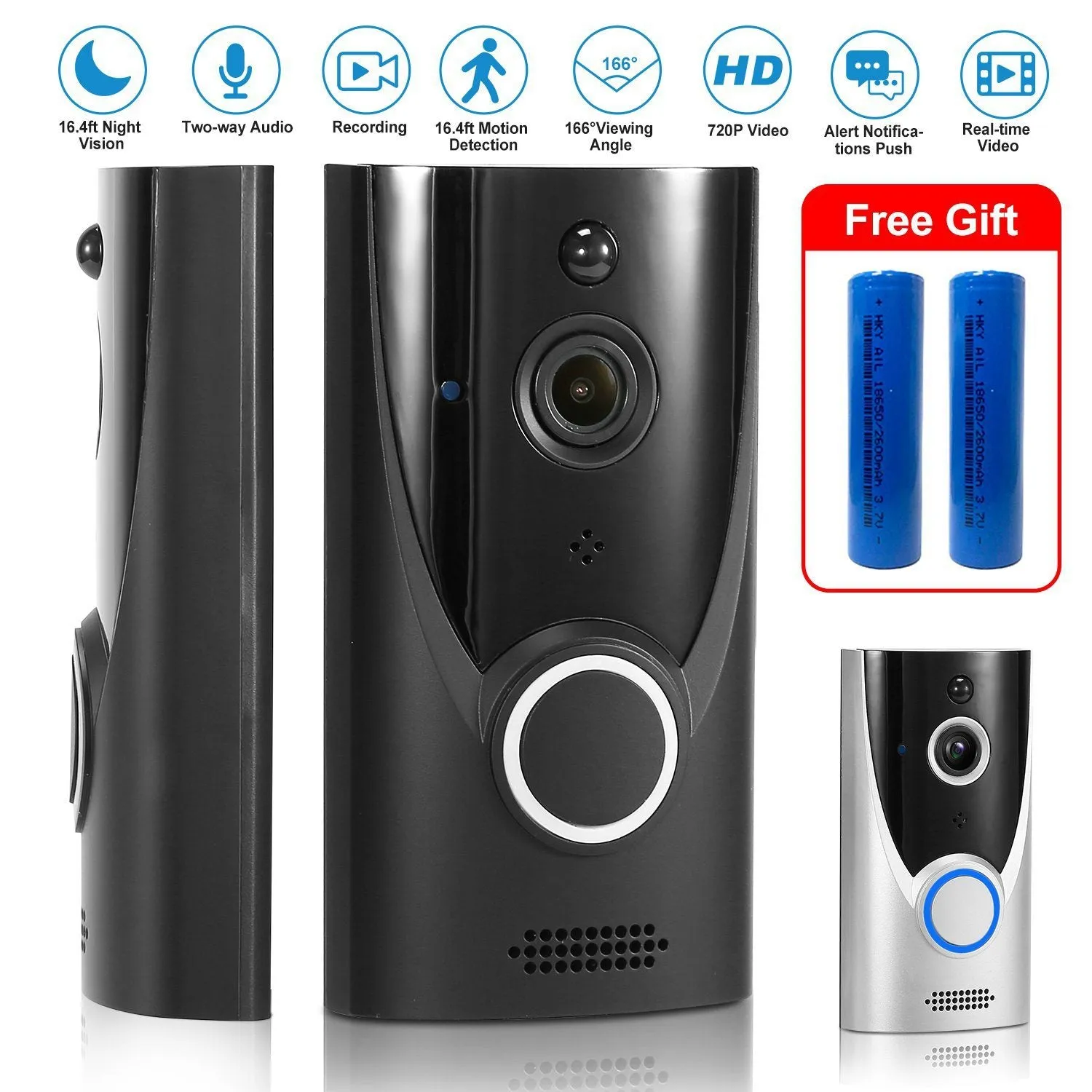 720P HD WiFi Video Doorbell