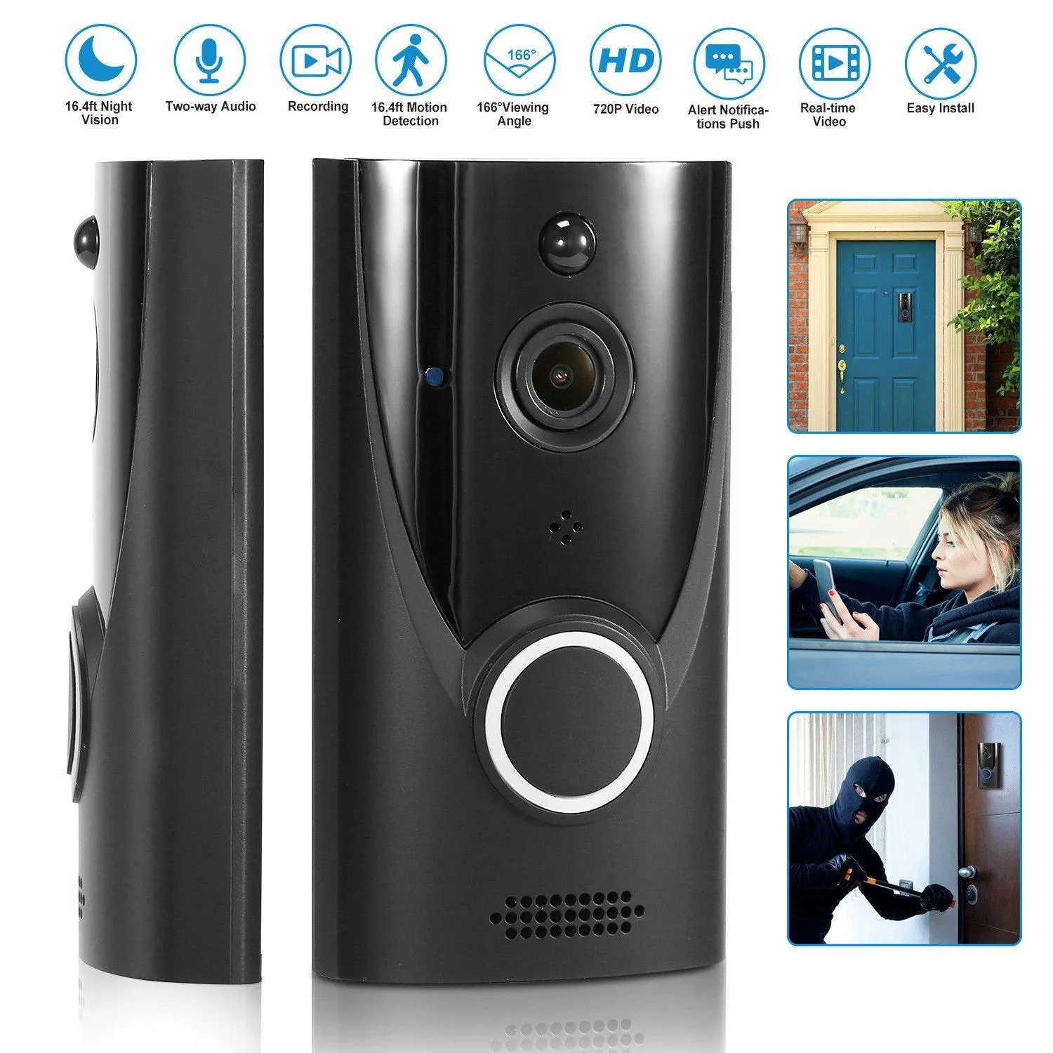 720P HD WiFi Video Doorbell