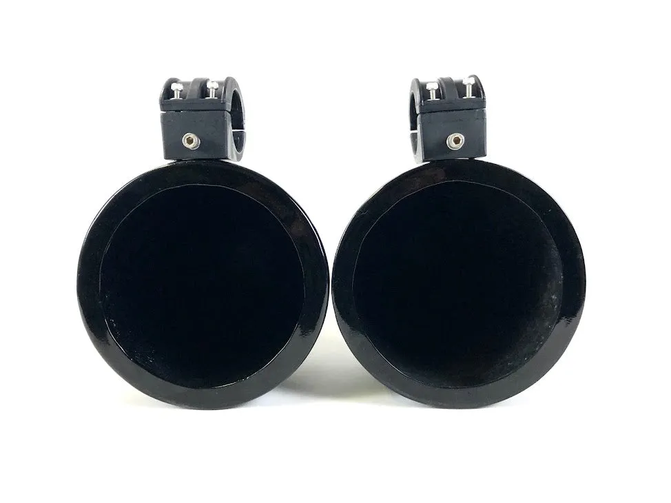 8” Black Painted Fiberglass Wakeboard Tower Enclosure Pods 4 Marine Speakers