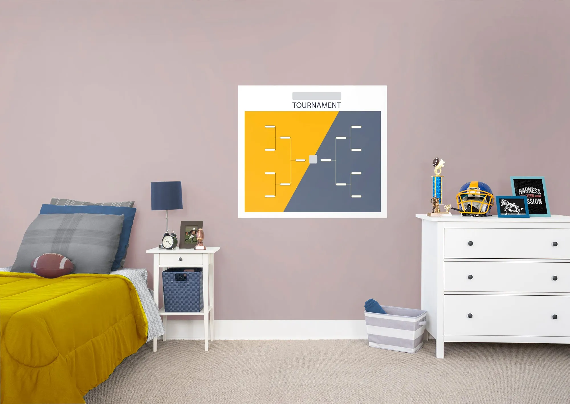 8 Team Duo Brackets Dry Erase        -   Removable Wall   Adhesive Decal