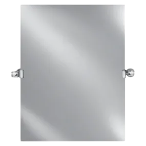 Afina Radiance 16" x 22" Rectangular Frameless Polished Edge Wall Mirror With Polished Nickel Traditional Tilt Bracket