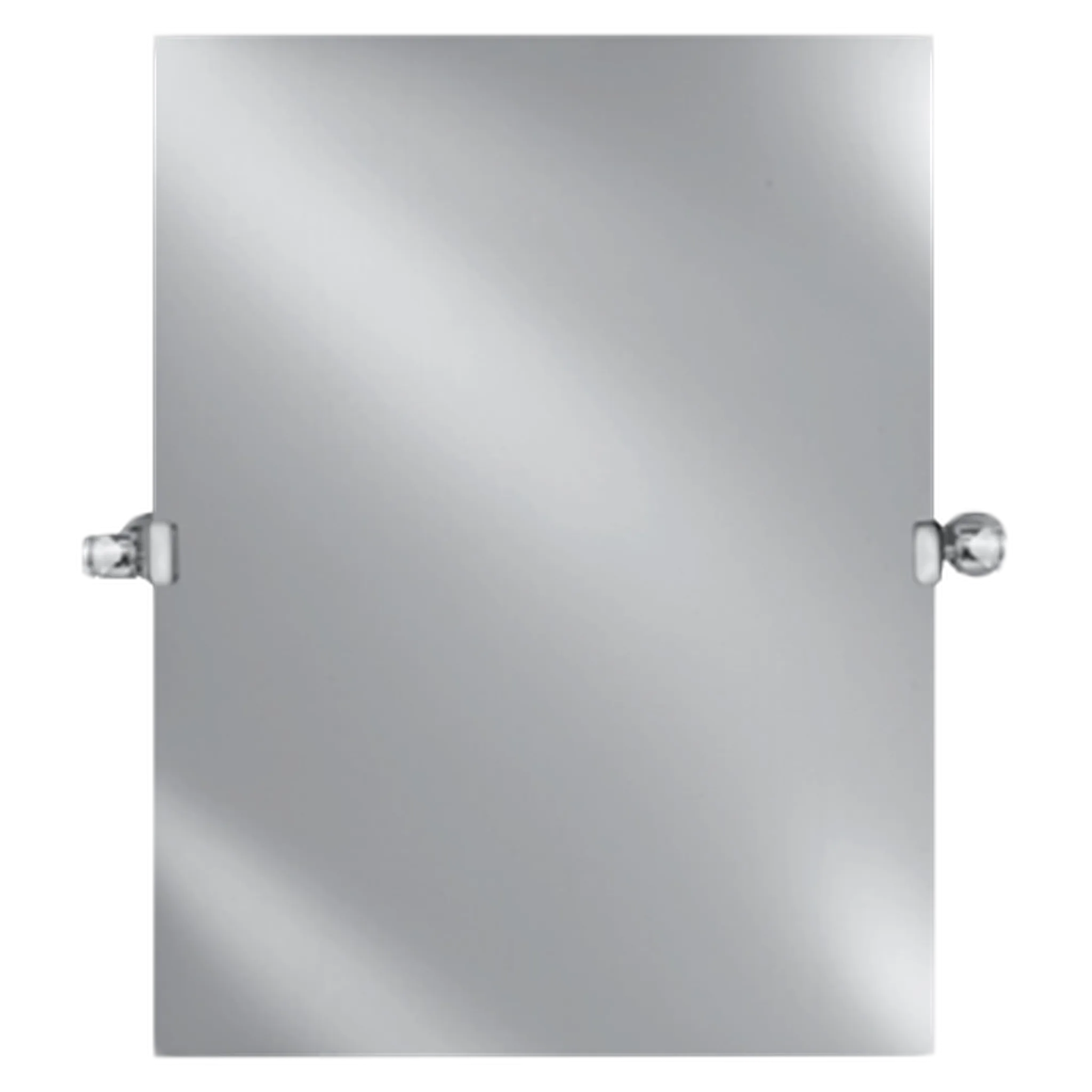 Afina Radiance 16" x 22" Rectangular Frameless Polished Edge Wall Mirror With Polished Nickel Traditional Tilt Bracket