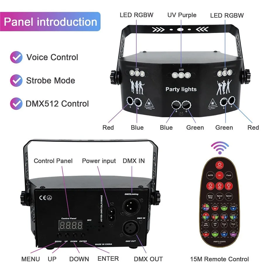 ALIEN 9 & 15-Eye  RGB Laser Stage Lighting Strobes