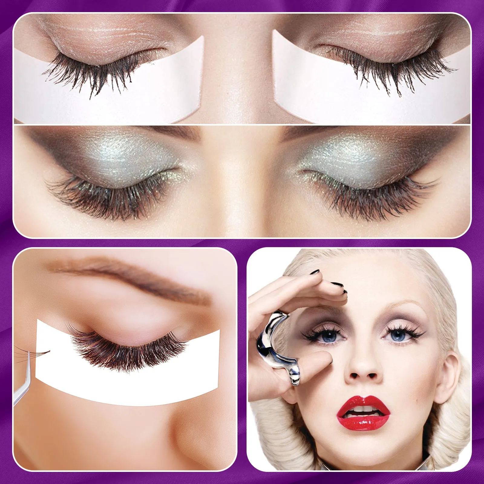 Aliver 125 PCS Eye Pads for Lash Extensions, Pre-cut Foam Tape for Eyelash Extensions