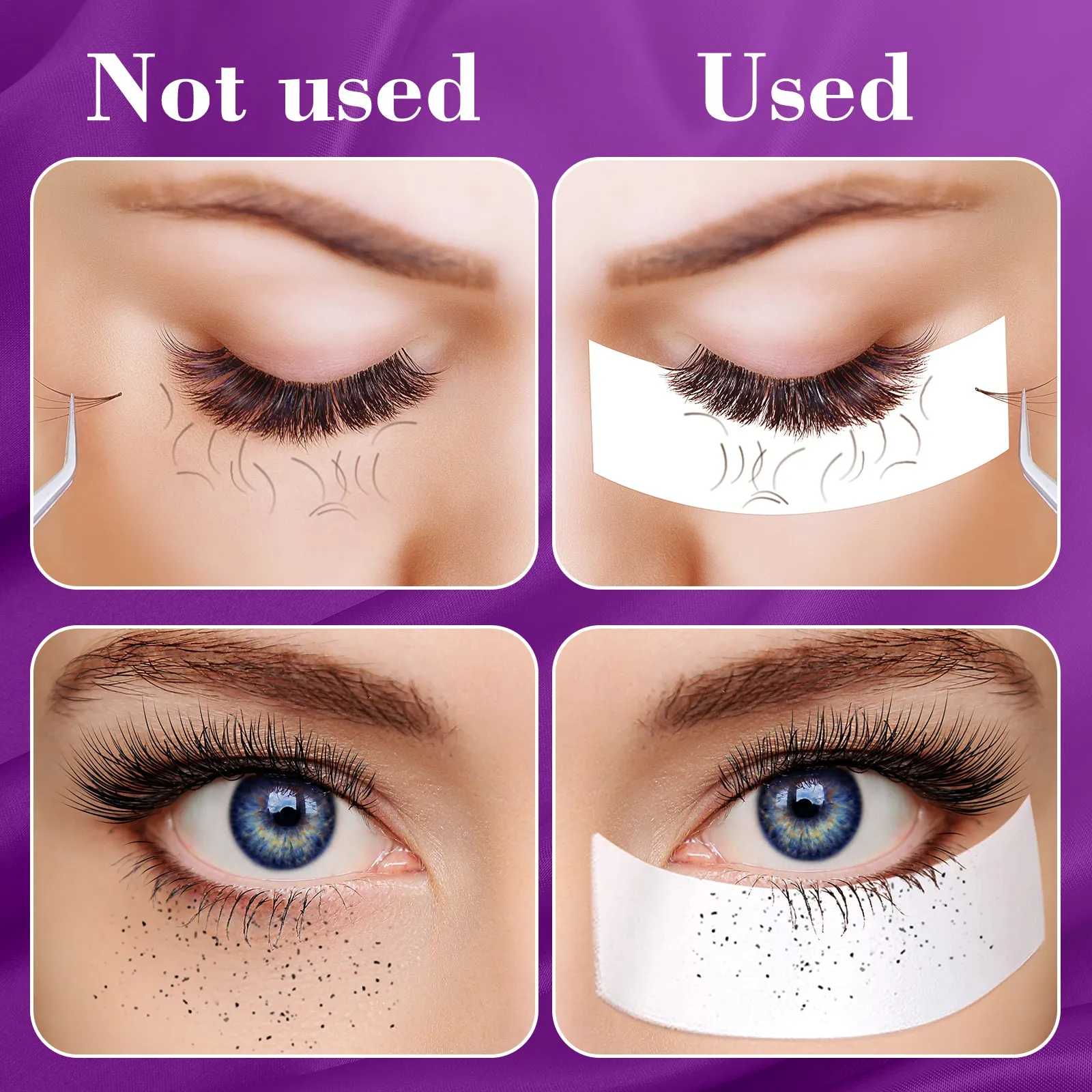 Aliver 125 PCS Eye Pads for Lash Extensions, Pre-cut Foam Tape for Eyelash Extensions