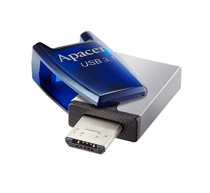 Apacer AH179 USB 3.1 Gen 1 Dual Flash Drive 64GB (Blue)