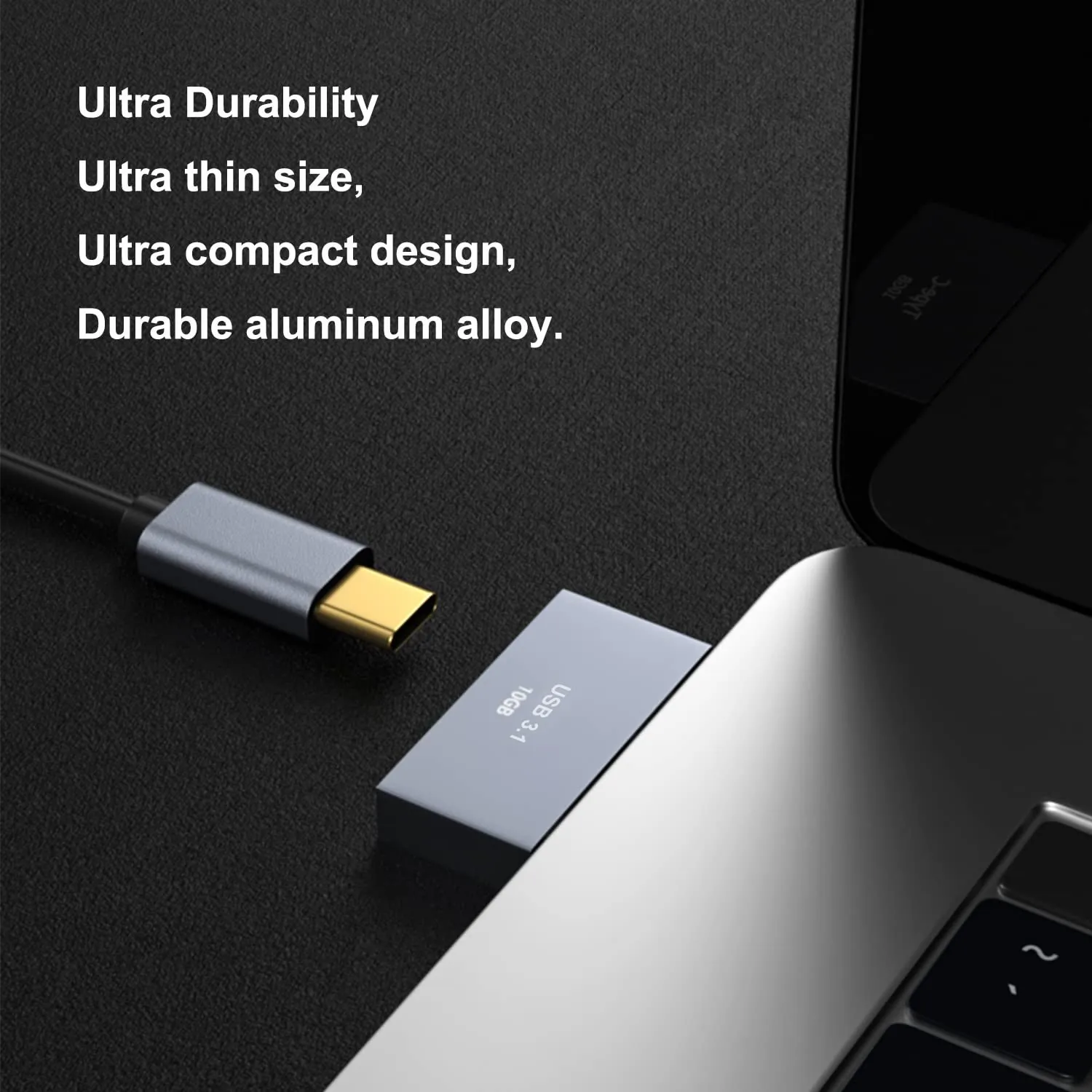 AreMe USB C Adapter for MacBook (2 Pack), Thunderbolt 3 to Dual USB 3.1 Hub, Type C to USB C and USB A Extender Support PD 100W 10Gbps Compatible with MacBook Pro/Air