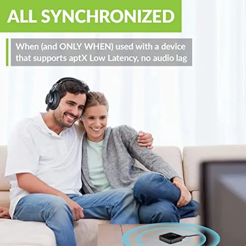 Avantree Audikast Plus Bluetooth 5.0 Transmitter for TV with Volume Control