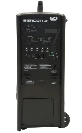 BEA2-RU2 | Beacon with built-in Bluetooth, AIR wireless receiver & dual wireless mic receiver