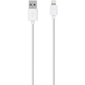 Belkin F8J023bt2M-WHT Charge & Sync MIXIT? USB Cable with Lightning Connector (White), 4ft Belkin F8J023bt2M-WHT Charge & Sync MIXIT? USB Cable with Lightning Connector (White), 4ft