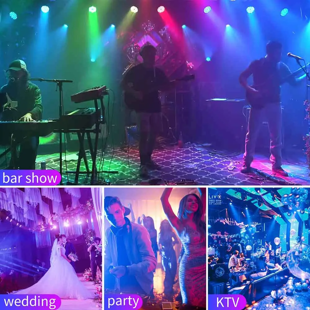 Betopper 60x3W 3-IN-1 RGB Led Par Light For Wedding DJ Club