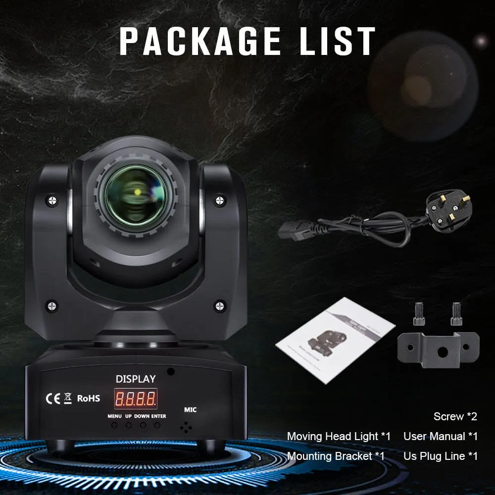 Betopper LS10 10W 8 Gobo Mini Moving Head Spotlight