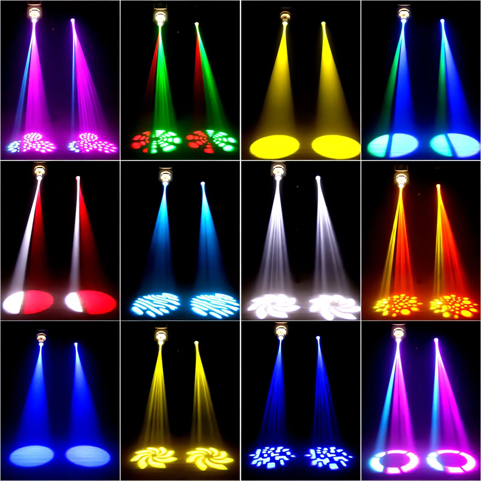 Betopper Spot Moving Head Lights 10W 8 GOBO 8 Colors  For Night Club Wedding Theater