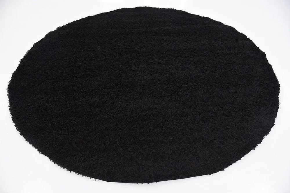 Black Thick Shaggy Rug - California